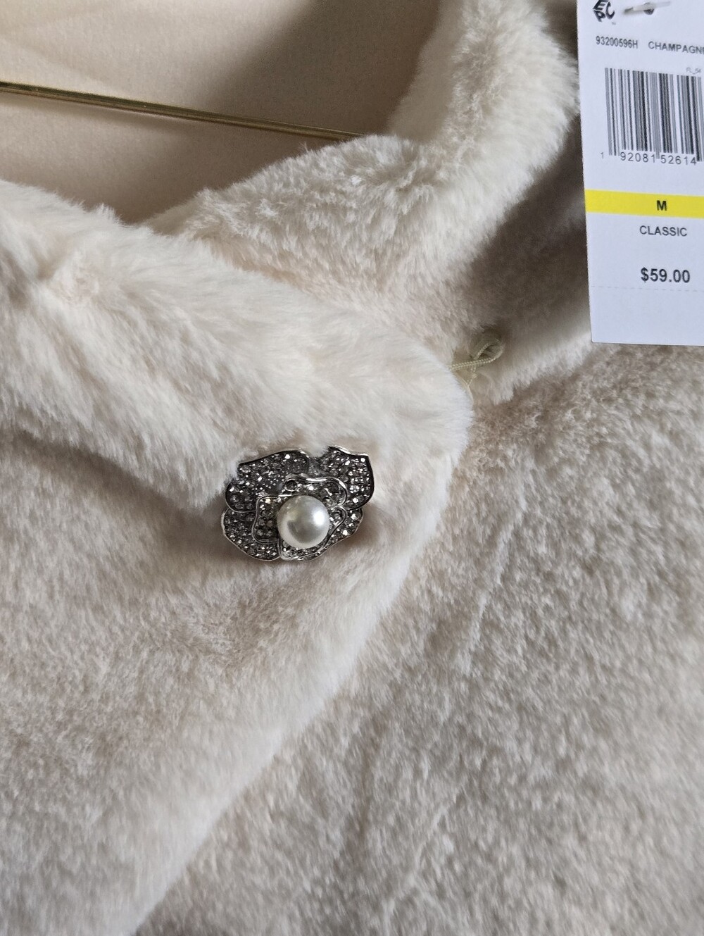 MSK Champagne Faux-Fur Shrug – Size M NWT - Picture 6 of 13